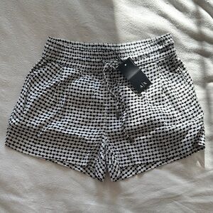 Armani Exchange Black and White Geometric Shorts